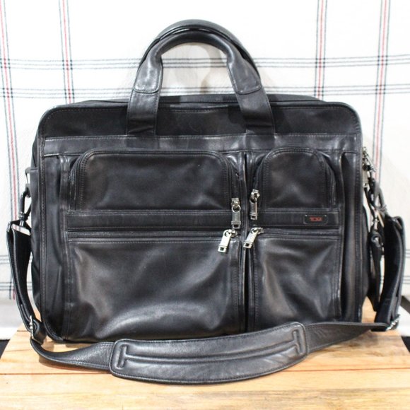 leather expandable briefcase